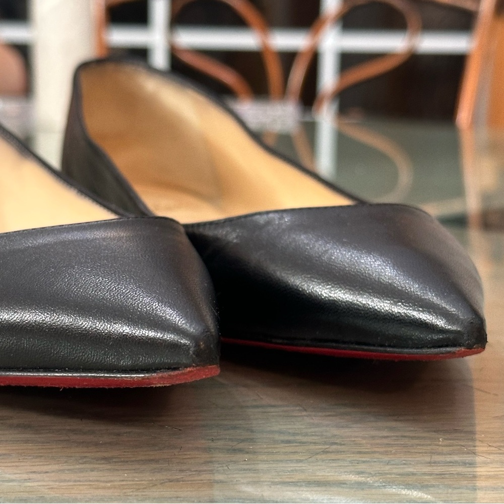 Christian Louboutin Black Pointed Flats - Picture 5 of 14